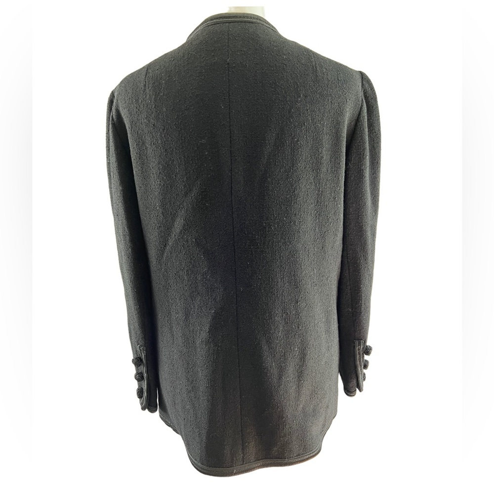Malcolm Starr VINTAGE Rizkallah Black Boucle Union Made Wool Jacket Blazer Sz 12 - Picture 9 of 15